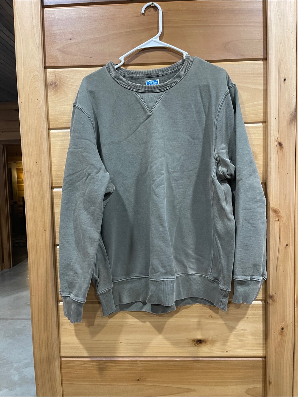 J. Crew Men's Crewneck Sweater in Olive